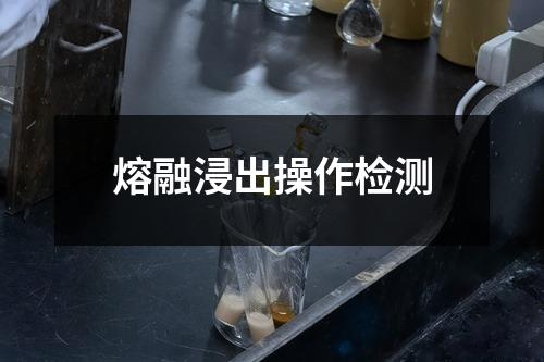 熔融浸出操作檢測(cè)