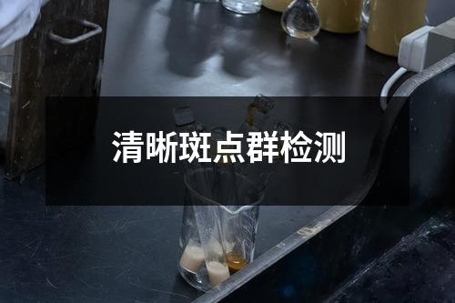 清晰斑點(diǎn)群檢測(cè)