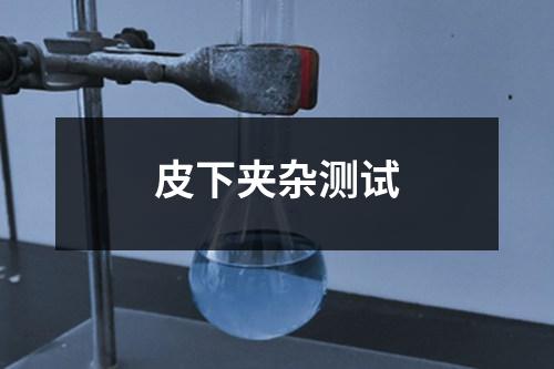 皮下夾雜測(cè)試