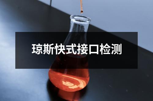 瓊斯快式接口檢測