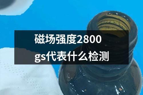 磁場強(qiáng)度2800gs代表什么檢測