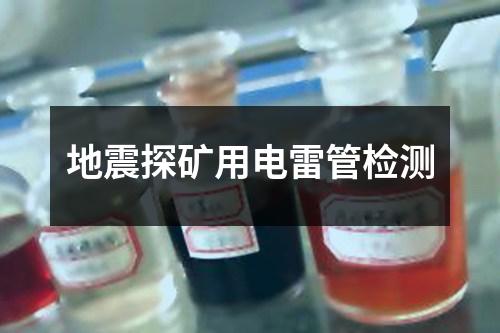 地震探礦用電雷管檢測