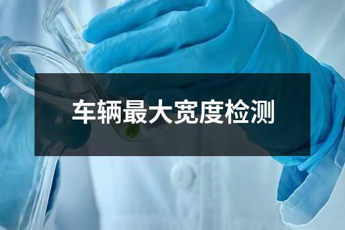 車輛最大寬度檢測(cè)