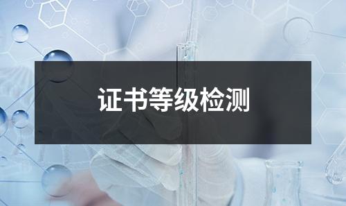 證書等級(jí)檢測(cè)