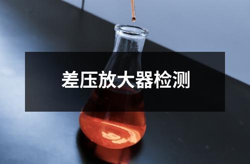 差壓放大器檢測