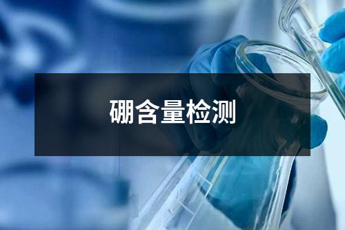 硼含量檢測