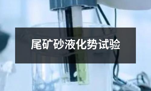 尾礦砂液化勢(shì)試驗(yàn)