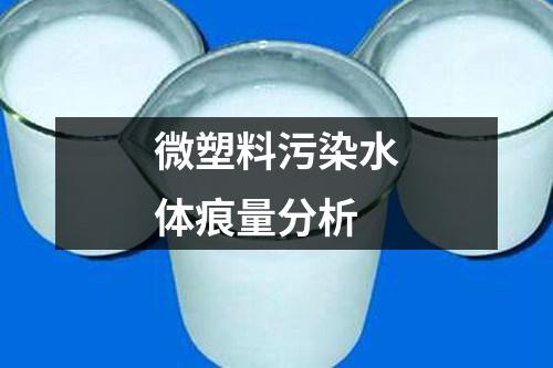 微塑料污染水體痕量分析