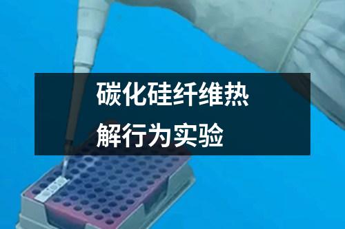 碳化硅纖維熱解行為實驗