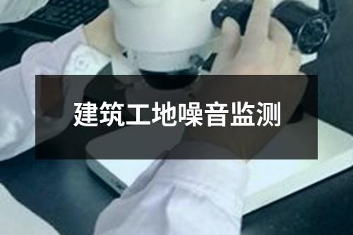 建筑工地噪音監(jiān)測