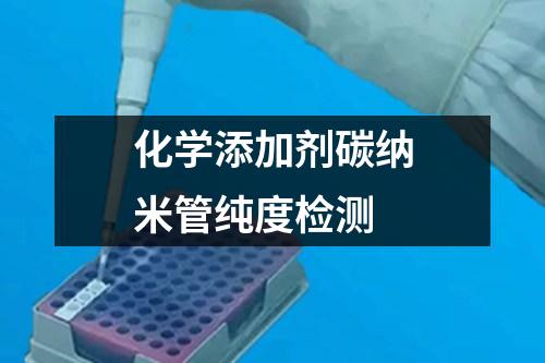 化學(xué)添加劑碳納米管純度檢測