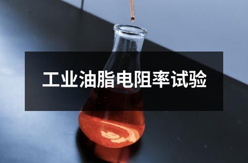 工業(yè)油脂電阻率試驗