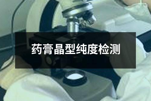 藥膏晶型純度檢測(cè)