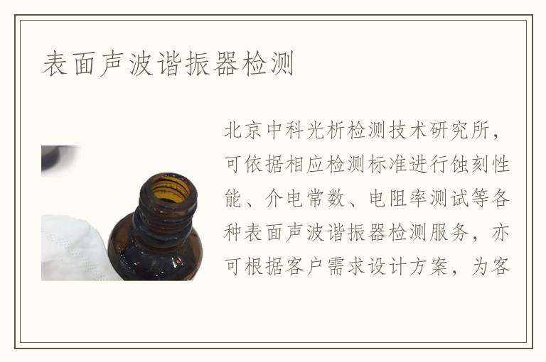 表面聲波諧振器檢測