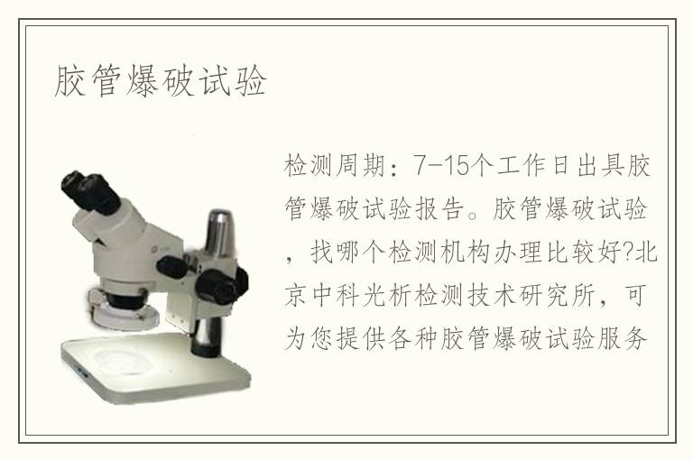 膠管爆破試驗(yàn)